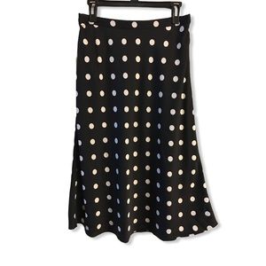 J crew factory pull on polka dot midi skirt